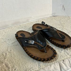 Men Leather Slippers size 11 1/2